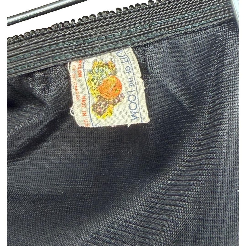 Vtg Fruit‎ of the Loom Black Half Slip Lace Trim USA Made 23" Length Size S?